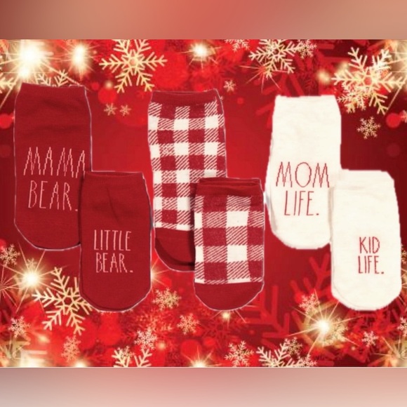 Rae Dunn Accessories - Rae Dunn 6Pk Mommy & Me Socks